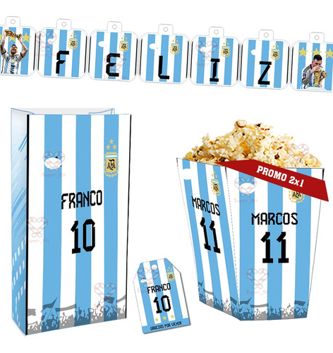 Kit Imprimible Argentina Futbol Editable + Promo 2x1