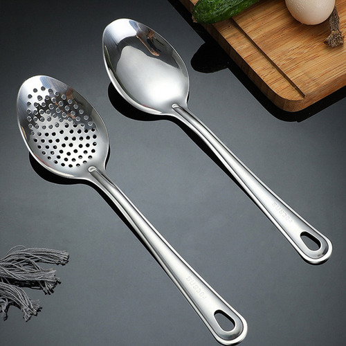 Cuchara For Servir Buffet De Acero Inoxidable Skimmer, 2 Un