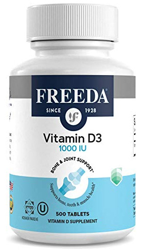 Freeda Vitamina D3-1000 Ui - Tablas De Suplemento De Qqaka