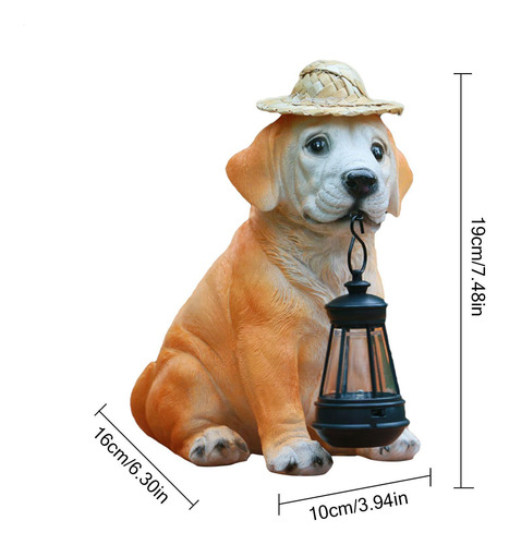 Luz Solar Para Perros Estatuas De Perros Para Jardín Decorac