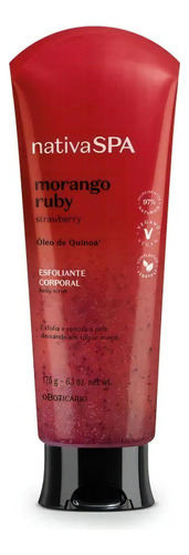 Esfoliante Corporal Nativa Spa Morango Ruby 175g O Boticário