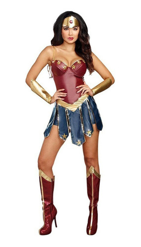 Disfraz De Mujer Maravilla Halloween Cosplay