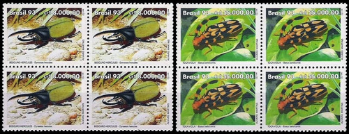 Insectos - Escarabajos - Brasil - Cuadros Mint - Yv 2113-14