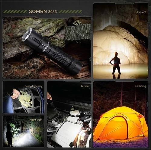 Lanterna Sofirn Sc33 Led De 5200 Lúmens Real Xhp70.3 6500k