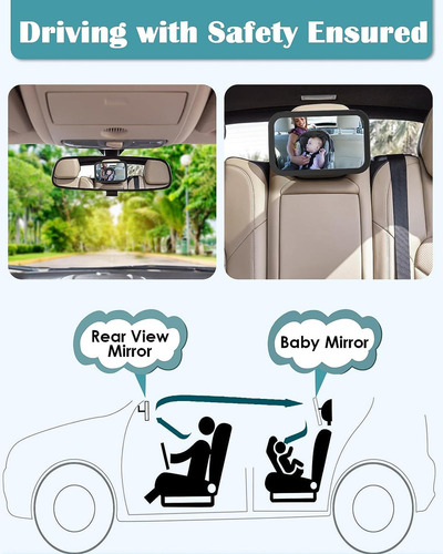 Espejo Acrílico Inastillable Para Bebés Coche Espejo De Bebé