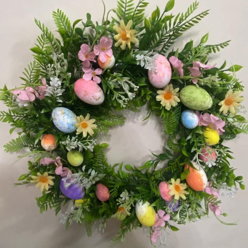 Corona Huevos Pascua Guirnalda Puerta Estilo D