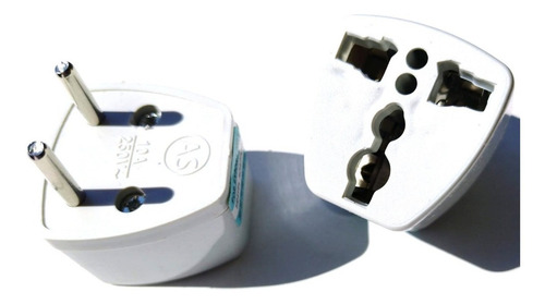 Adaptador Enchufe Universal 2 Pata Chileno Redonda Plana