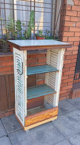 Mueble Organizador Artesanal Con Ruedas Unico!!!