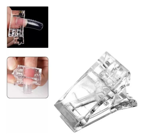 Kit 100 Cápsulas Dual System + 2 Broches Sujetadores Polygel