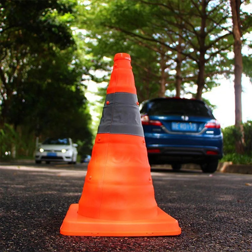 Cono De Carretera Reflectante De Seguridad Vial Retráctil De