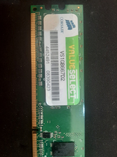 Memoria 667 Mhz 1 Gb Marca Corsair Ddr2 Para Pc 