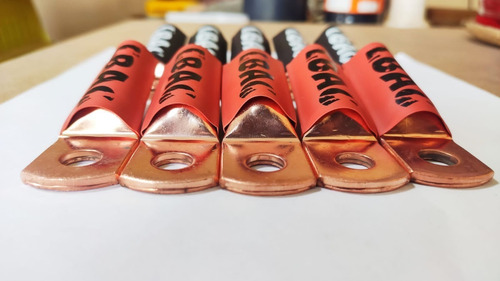 Imagen 2 de 8 de Terminales Ojillo 100% Cobre Calibre 0 Oversized Ebac 20pz.