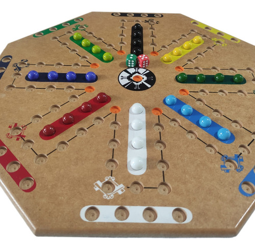 Juego De Mesa No Te Enojes Hua-hu 8 Jugadores Con Damas