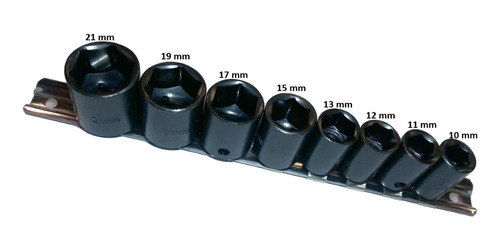 Juego Dados Corto Hexagonal De Impacto 3/8 Mm (9 Pz)