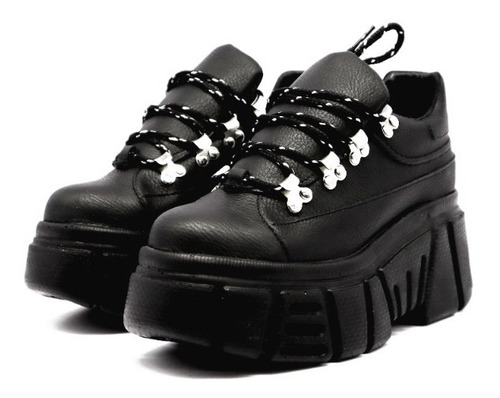 Duo Pack 2 Pares Chunky Sneakers Mujer Blanco Y Negro 