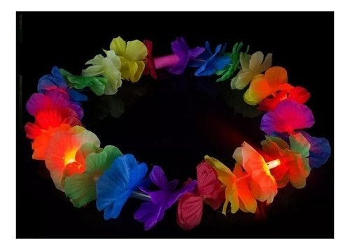 Cotillon Collares Hawaianos Luminosos Led X 20 Unidades
