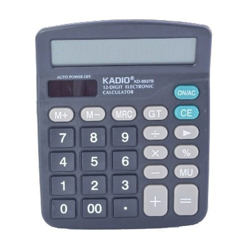 Calculadora 12 Digitos Kadio Kd-8837b + Pilas De Regalo