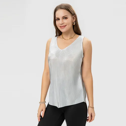 Polera plateada mujer hotsell