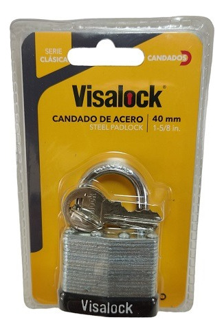 Candado 40 Mm  Visalock 3 Unidades 