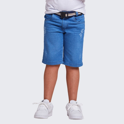 Bermuda Shorts Infantil Jeans Menino 2 Ao 16 Anos Varias Cor