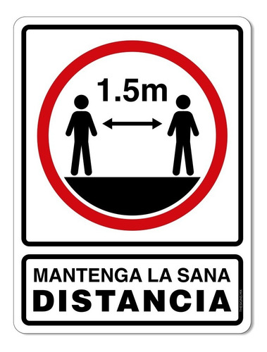 Kit 10 Señalamientos Sana Distancia 30cm X 40cm