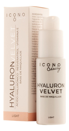 Base De Maquillaje En Crema Icono Pro Hyaluron Velvet Light Tono Claro