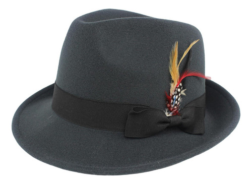 Flat Top Jazz Cap Short Brim Trilby Hat Casual Sun Hat