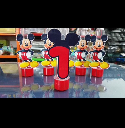 35 Tubetes Em 3 D Mickey Ou Minnie