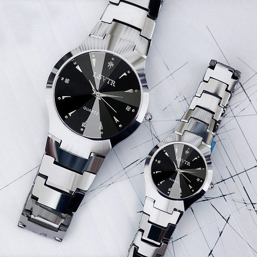 Reloj Hombre Dama Moda Casual Pareja Correa Metálica