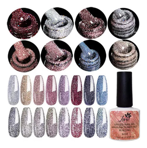 Kit Esmalte En Gel Uv Molde F1 Con Curvatura Y Polygel Uñas