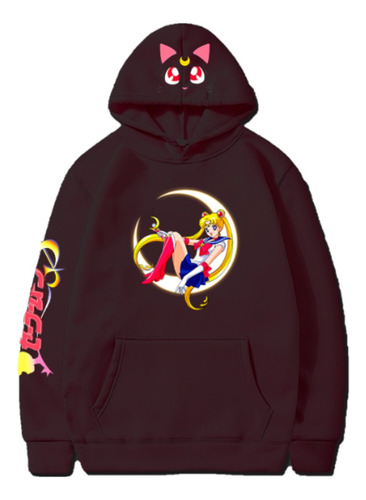 Buzo Sailor Moon Black Hoodie Edition Premium