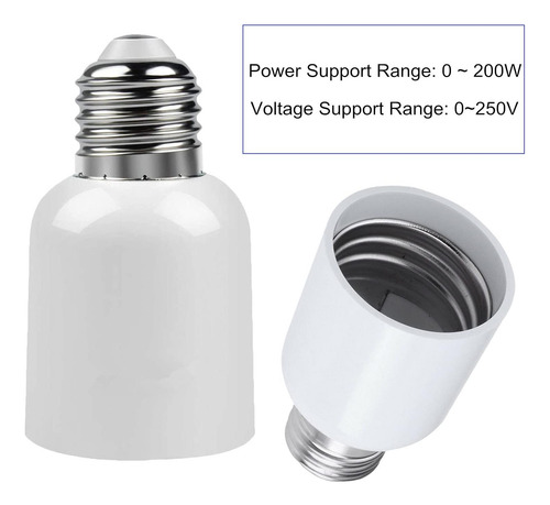 Paquete De 10 Adaptadores De Enchufe E26 A E39 De Base Media