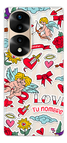 Funda Para Honor San Valentín Sticker Tatto Con Tu Nombre