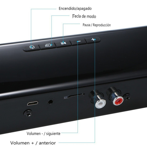 Lujo Inalámbrico Bluetooth 4.0 Soundbar Bocina Tv Casa