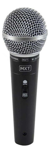 Microfone MXT M-58 Dinâmico Cardioide cor preto