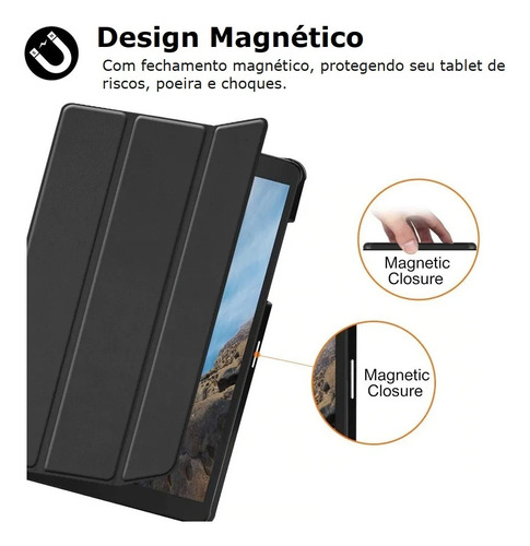 Case + Teclado+mouse Bluetooth Abnt2 Para Galaxy Tab S9 Fe+