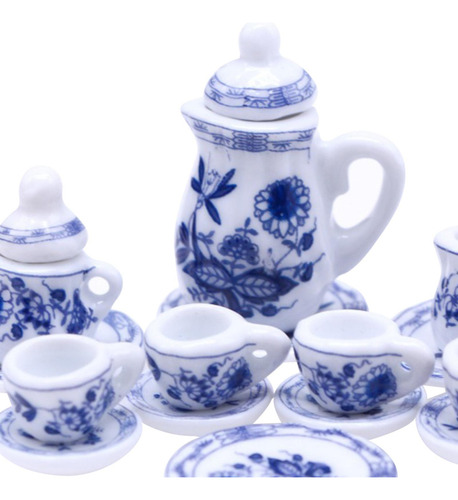 15x Casa De Muñecas En Miniatura Tetera Taza Juego Estilo A