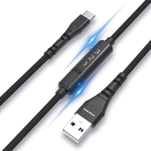 Cable Usb Tipo C Carga Rapida Con Funcion De Sincronizacion Color Negro
