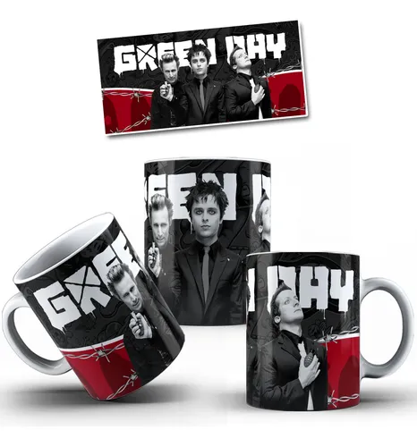 comprar Taza Cerámica Rock Internacional Música Todas Las Bandas Pop Color Blanco Green Day 2