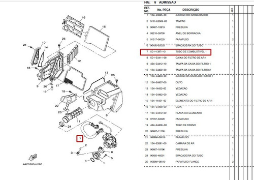 Imagem 5 de 5 de Tubo De Combustivel- Yamaha Ys 250 Fazer