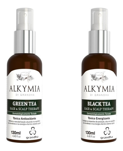 Grandha Alkymia Kit Tônico Green Tea E Black Tea 