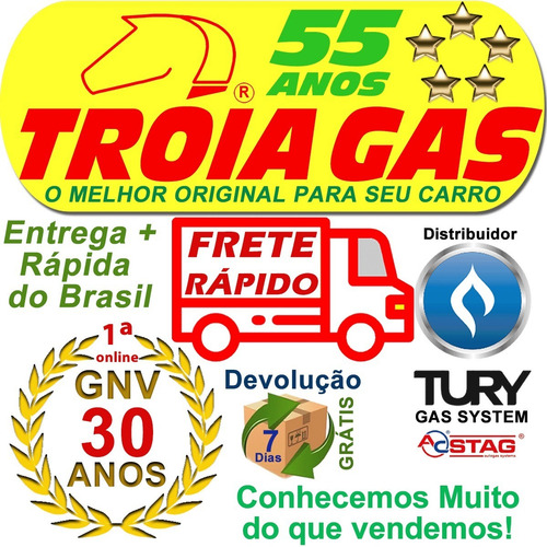 Imagem 5 de 6 de T54a Emulador 4 Bicos Tury Gás Simulador E Desliga Bicos T54