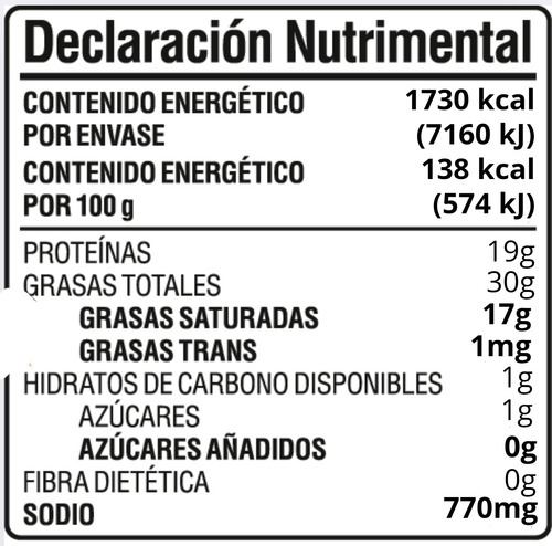 Queso Chester Pampas Bajío 1.1 Kg En Barra
