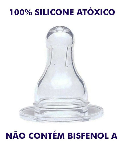Imagem 3 de 7 de Bico De Mamadeira 100% Silicone 25 Unidades Atacado Revenda