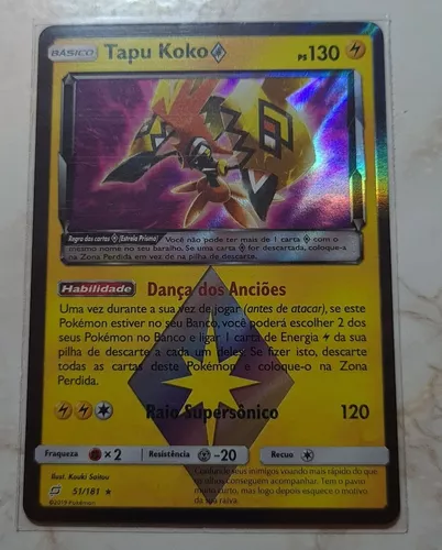 Carta Pokémon Original Tapu Koko Prisma 51/181