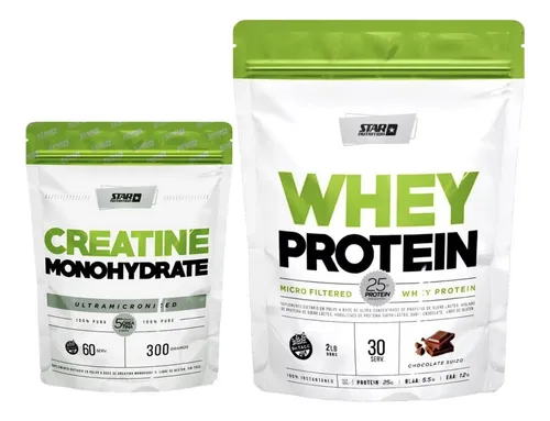comprar Combo Whey Protein X 2lbs. + Creatina X 300g. Star Nutrition