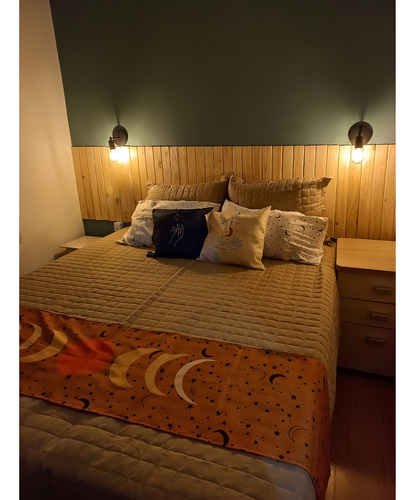 Cabecero acolchado para cama tamaño queen, decoración de dormitorio, 23 láminas, estándar, color maduro