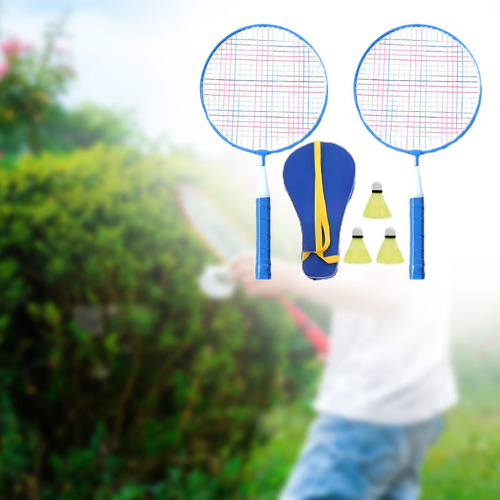 Conjunto De Tênis De Badminton Infantil, Raquete De Azul