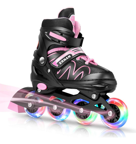 Patines En Línea Profesionales Adulto Ajustables Con Luces