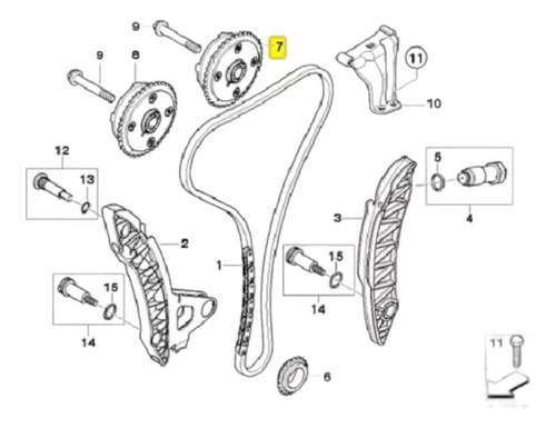 Engrane Árbol De Levas Admisión Mini Cooper R56 1.6 2007
